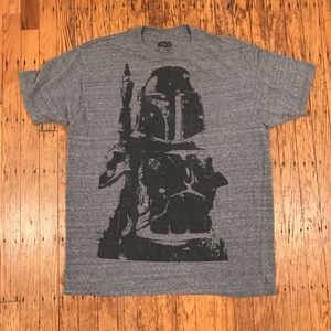 Star Wars Men's Grey Boba Fett Tee Size XL